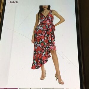Hutch Red and Purple Asymmetrical Dress